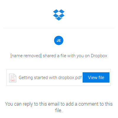 is dropbox secure for email